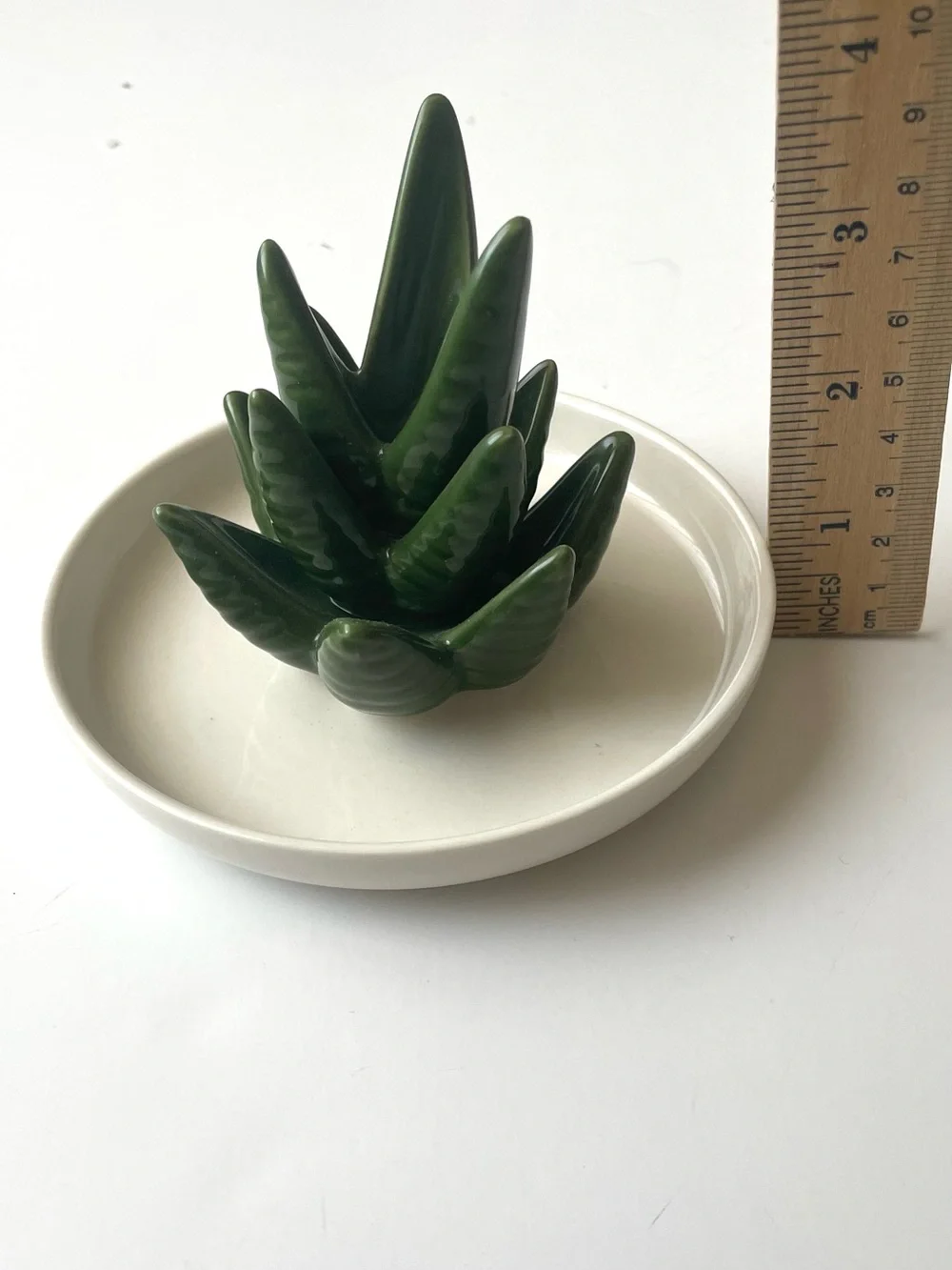 Ceramic Cactus Ring Holder Trinket Tray Dish for Jewelry Earring Bracelet Keys